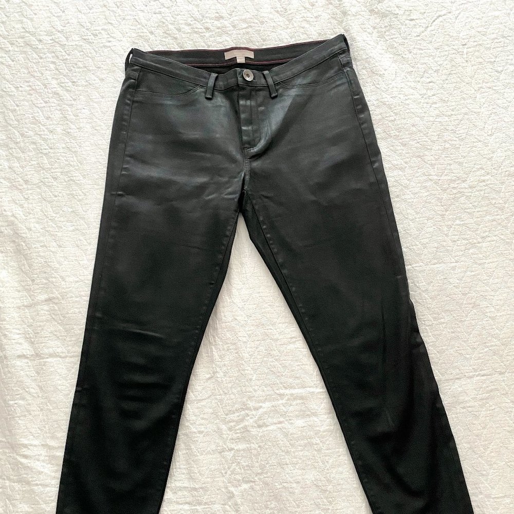 Banana Republic Black Coated Cotton Skinny Slim Leg Jeans Size 29